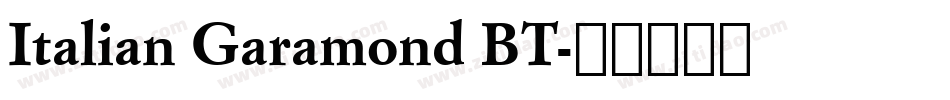 Italian Garamond BT字体转换